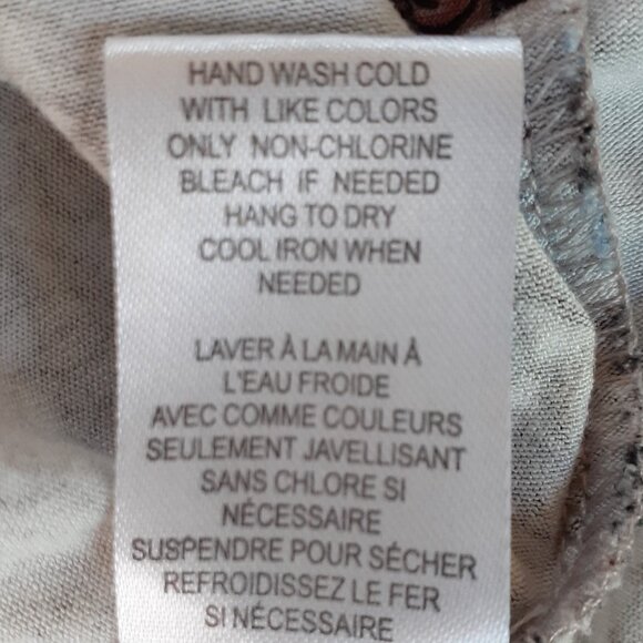 Daniel Rainn Medium Long Sleeve Boho Pattern Blouse Top DR2 - Picture 8 of 9